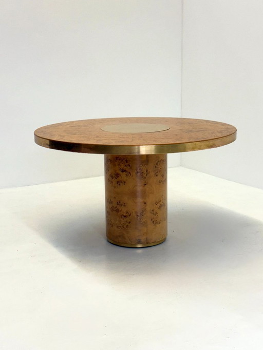Round dining table Alveo by Willy Rizzo for Mario Sabot