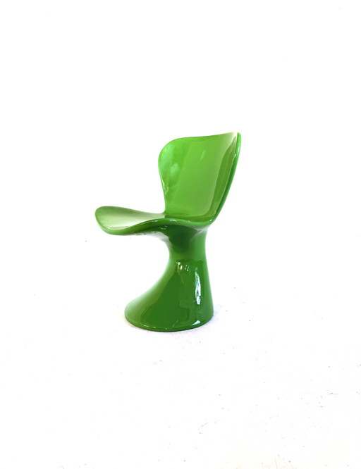 Vintage Sculpturale Space Age Fauteuil, Jaren ‘80 – Fiberglass, Plastic