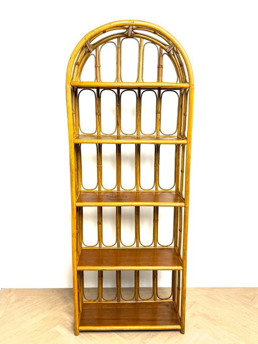 Vintage Rattan Bamboo Manou Bow Closet