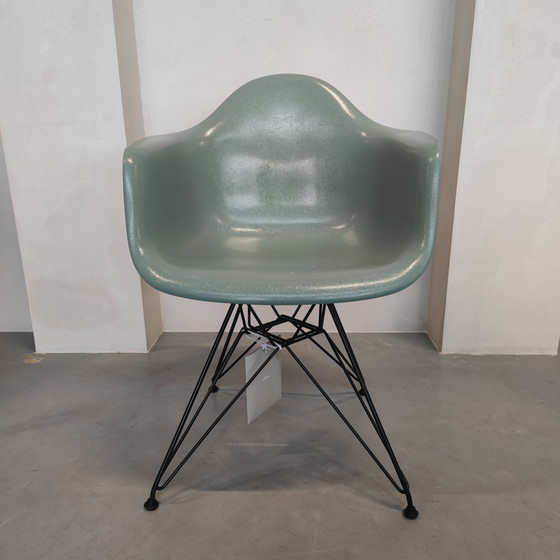 Image 1 of Vitra Eames DAR Chair - Sea Foam Green with Black Base