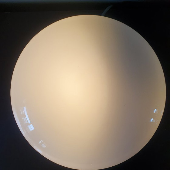 Image 1 of Lampada da soffitto vintage in vetro opalino UFO Raak Amsterdam