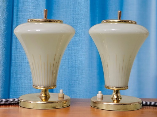 Pair of Art Deco bedside lamps, 1930s