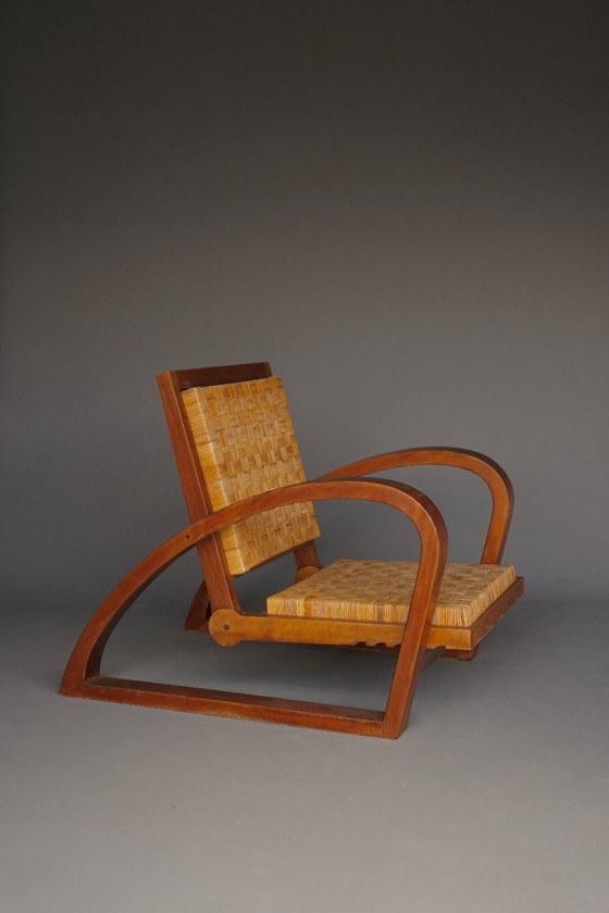 Image 1 of Vintage Lounge Chair and Ottoman by Francis Jourdain, 1920s