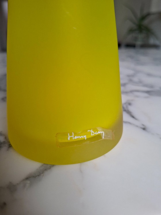 Bouteille en verre Henry Dean avec bouchon, jaune, Objets déco, Modern (photo 2 sur 8)