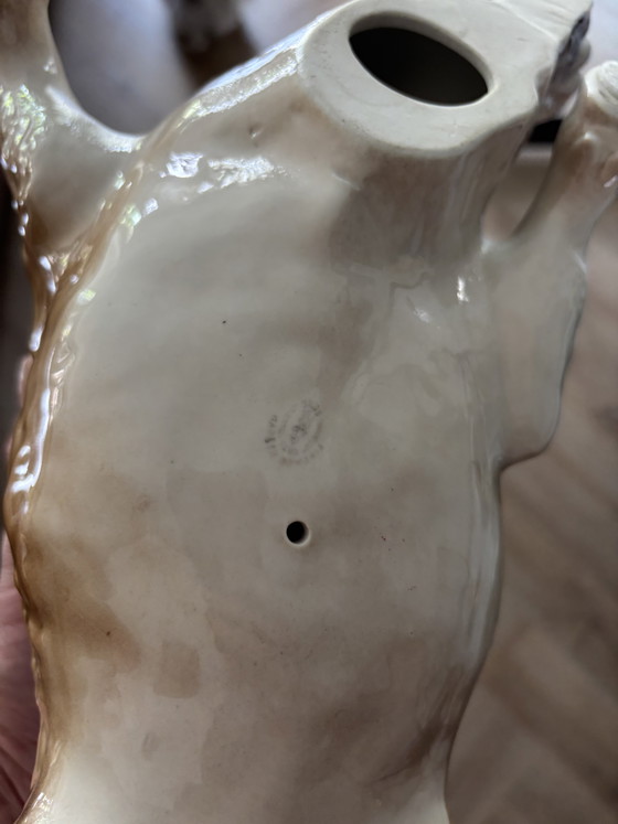 Image 1 of Large 43cm Vintage Porcelain Bison Figure, Mid 20th Century