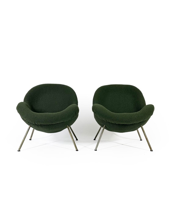 Image 1 of Paar "Egg" Lounge Chairs von Fritz Neth für Correcta, Deutschland, 1950er Jahre
