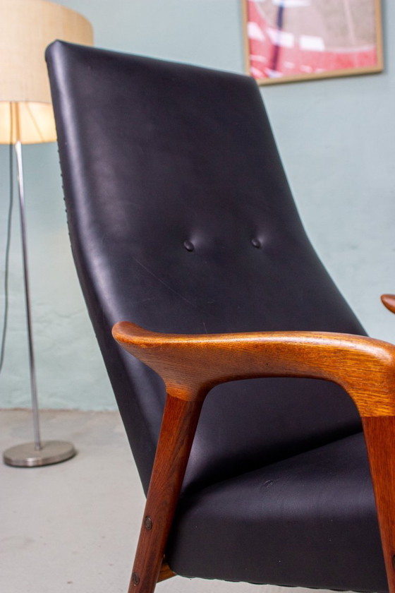 Image 1 of Fauteuil vintage Yngve Ekström, style Easy Chair, en chêne, milieu du siècle, années 60