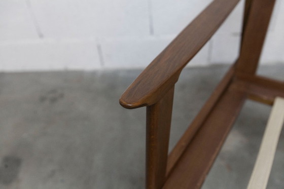 Image 1 of Poltrona scandinava in teak, anni '60, smontabile, con tessuto tartan