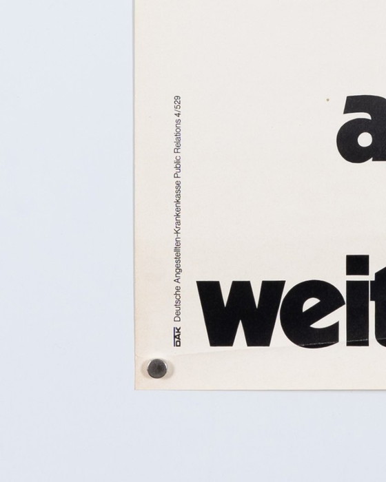 Image 1 of Aufhören oder weiterkrebsen DAK – jaren 70 – Originele vintage antidrugsreclameposter van Peter Welzel – Vintage – 59,4x42 cm A