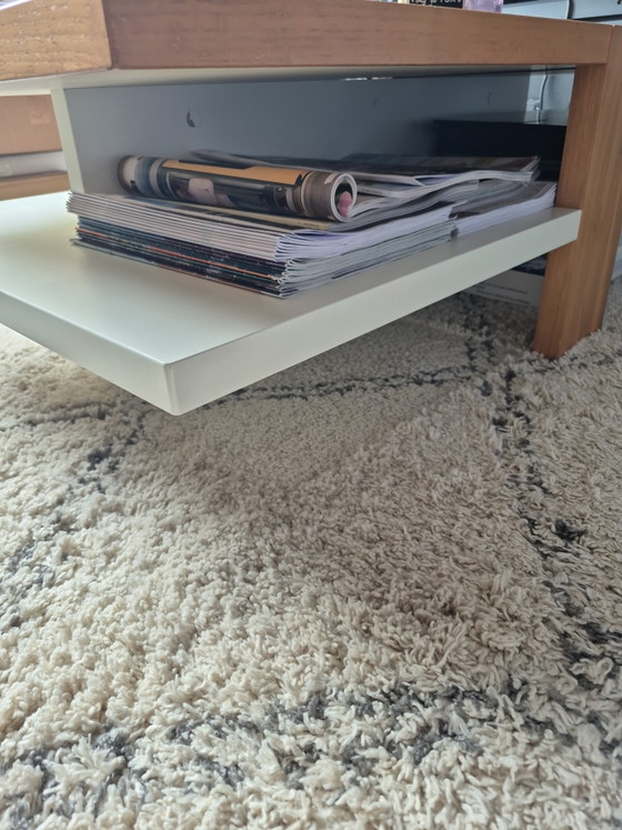 Image 1 of Hülsta Xelo Design Coffee Table – Walnut Wood & White
