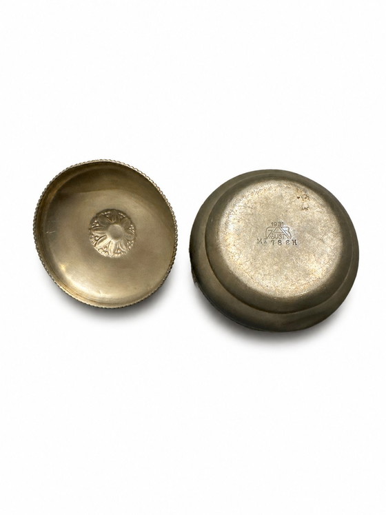 Image 1 of DATUM 1931 – Just Andersen tinnen doos (Mod. 786H) – Art Déco Danese