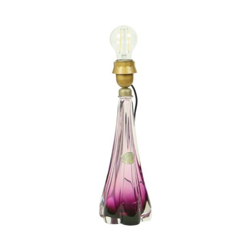 Purple Crystal Table Lamp Val Saint Lambert