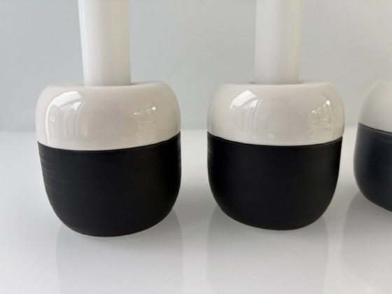 Set Van 4 Sealskin Duo Kandelaars Zwart En Antraciet – Kandelaars en kaarsen, Ceramic (photo 7 of 12)