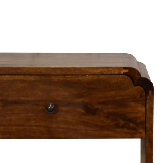 Image 1 of Nachttisch aus massivem Mangoholz mit Kastanienholz-Finish