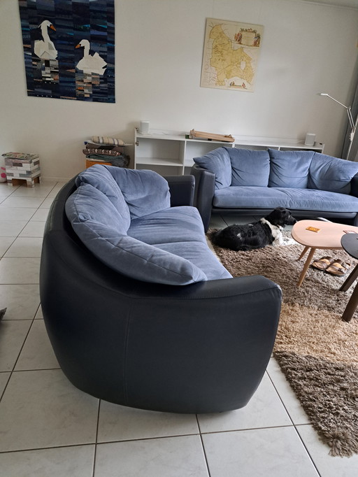 2 Leolux 2.5 seater sofas