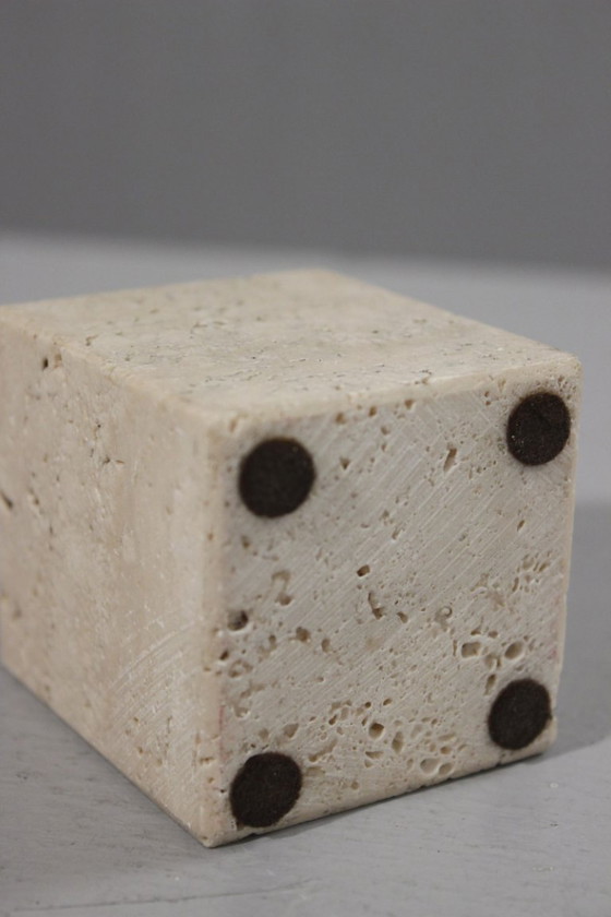 Image 1 of Vintage travertine table lighter, Italian design, 1970s, Cerri Nestore