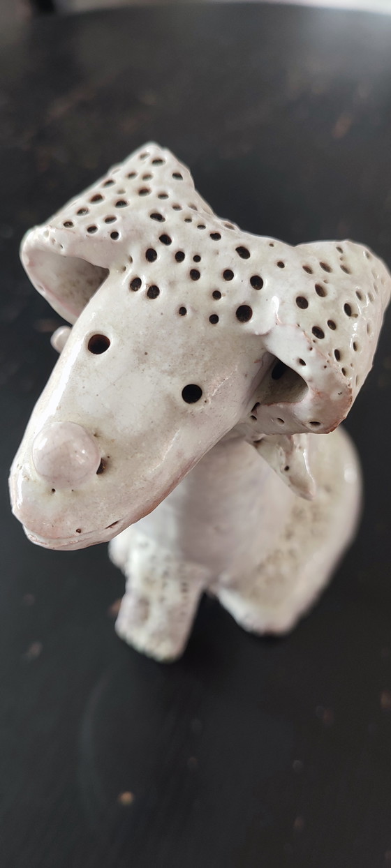 Image 1 of Ancient zoomorphic sculpture glazed terracotta