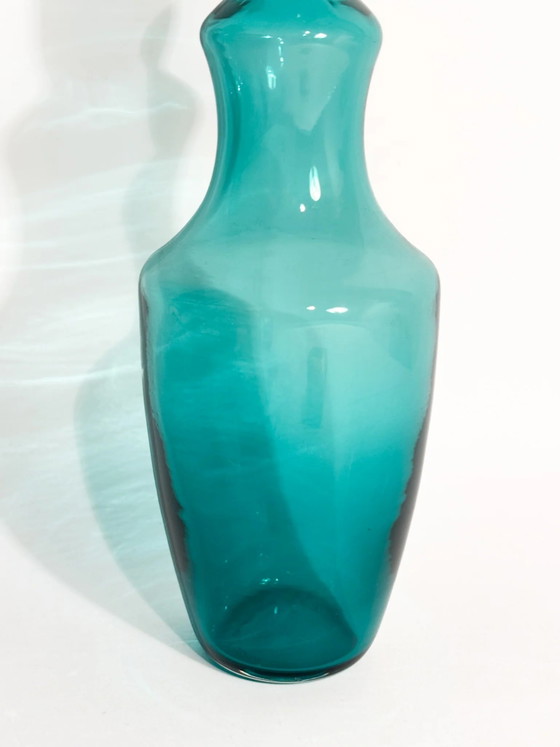 Bottiglia in vetro di Murano verde di Yoichi Ohira per De Majo, 1992, Oggetti decorativi, Hedendaags (foto 2 di 8)