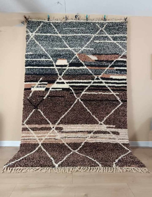 Tappeto berbero in lana vergine marocchino - 302 x 200 cm 300 x 200 m Tipo B12.5