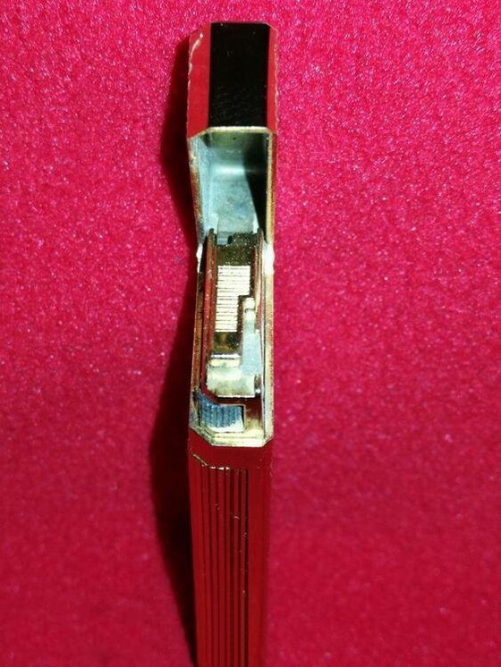 Image 1 of Vintage Pierre Cardin lighter with velvet pouch / 80's