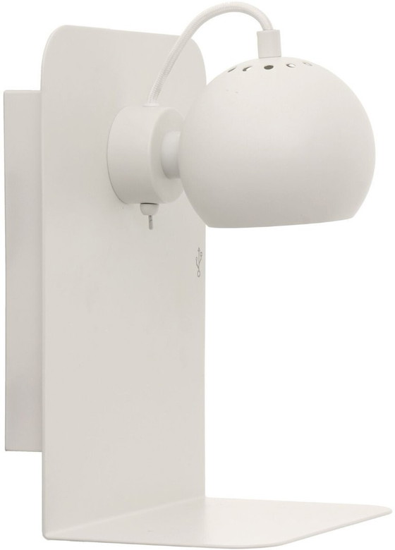 Image 1 of Lot de 2 lampes murales boule Frandsen USB – blanches