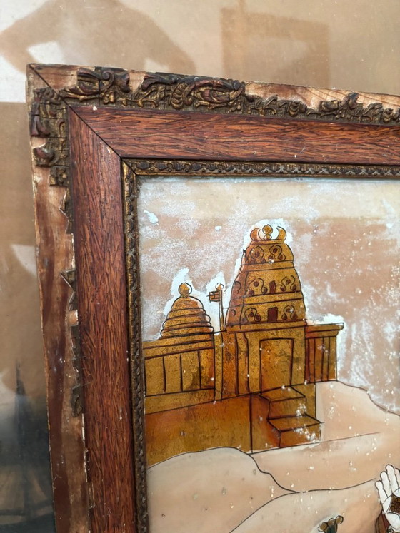 Image 1 of PINTURA SOBRE VIDRIO AL REVÉS QUE REPRESENTA A MURUGAN, TANJORE (THANJAVUR), SUR DE LA INDIA, CIRCA 1900
