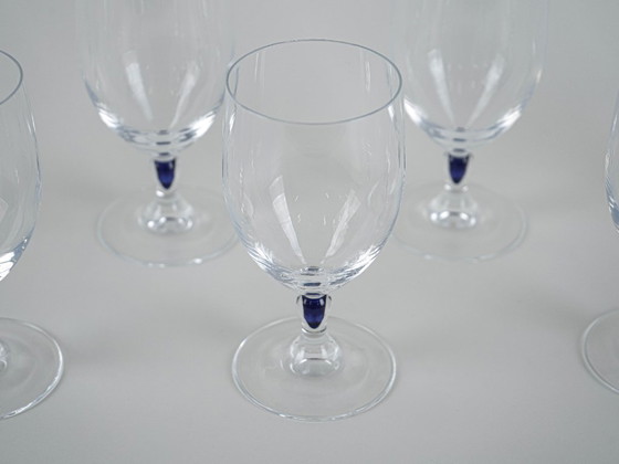 Image 1 of Servizio di bicchieri Venise Saphir, design francese, anni '70, prodotti da Cristal d'Arques