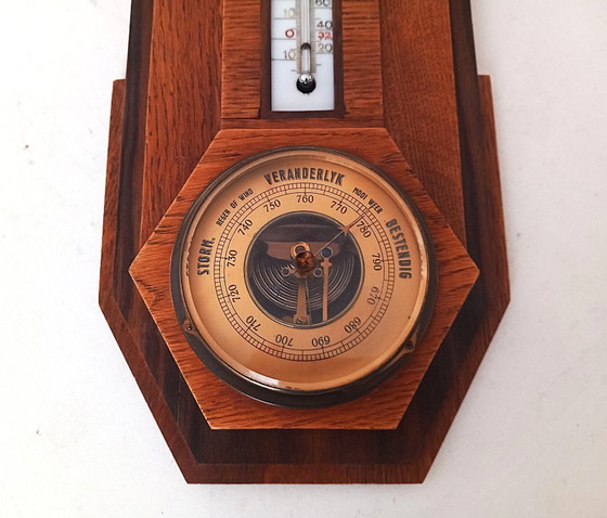 Image 1 of Barometro Art Déco Stazione meteorologica scolastica di Amsterdam