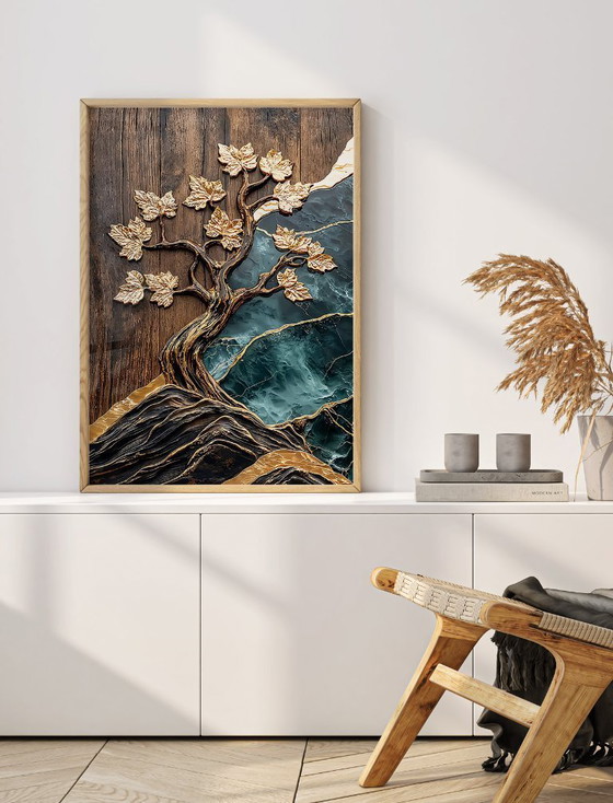 Image 1 of Œuvre en verre acrylique | 200 x 140 cm | Depthwave n° 1 (Ori, 1983)