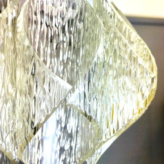 Image 1 of Duitse transparant acrylglas hanglamp van mij Marbach Leuchten, jaren 60