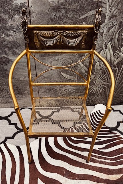 Image 1 of 4 Esszimmerstühle aus Messing im Chiavari-Stil