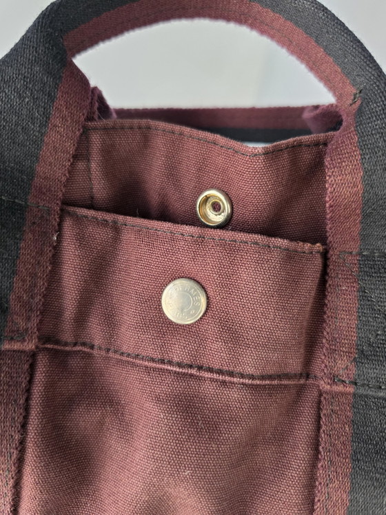 Hermès Fourre Tout MM Vintage Canvas – Bordeaux/Black – Tote bags, Denim (photo 7 of 12)