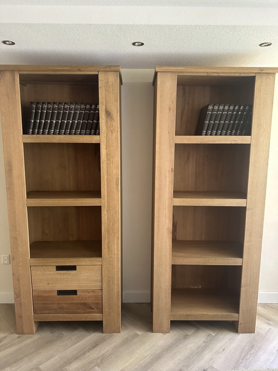 Image 1 of Bookcase with 2 drawers 222x90x45 cm