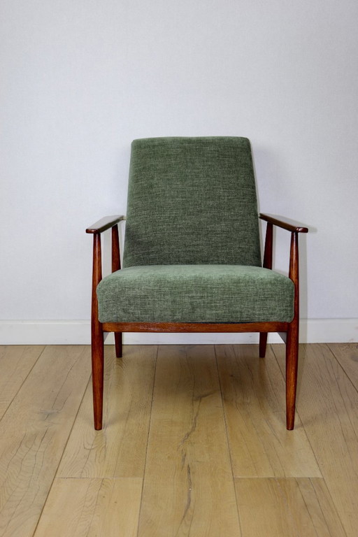 Fauteuil « Lis », modèle vert olive des années 1970, signé Henryk Lis - 2 exemplaires disponibles