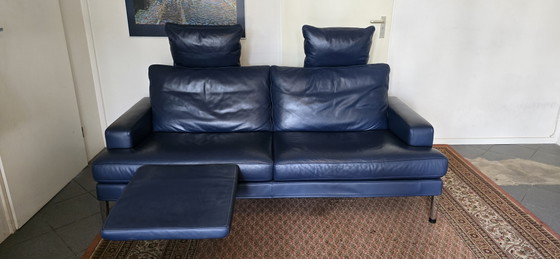 FSM FM-270 Clarus Designersofa | Georg Appeltshauser | Dunkelblaues Leder | De Sede-Gruppe – 2 Sitzer Sofas (photo 2 of 14)
