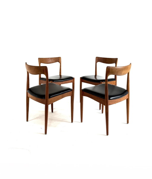4x chaise de salle à manger vintage, Arne Vodder, Vamo Sønderborg Møbelfabrik '60