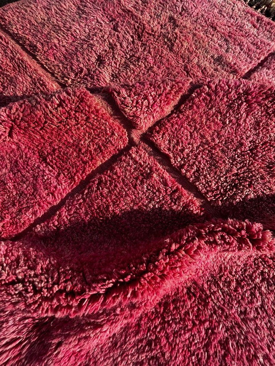 Image 1 of Alfombra marroquí de lana a cuadros rosa 230x250 cm