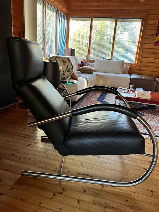 Image 1 of Armchair brand Label, black, very good condition.