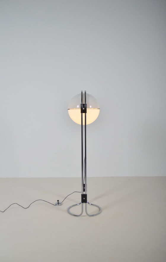 Image 1 of Zeldzame vloerlamp Coffee Bean door André Ricard voor Metalarte, jaren '70