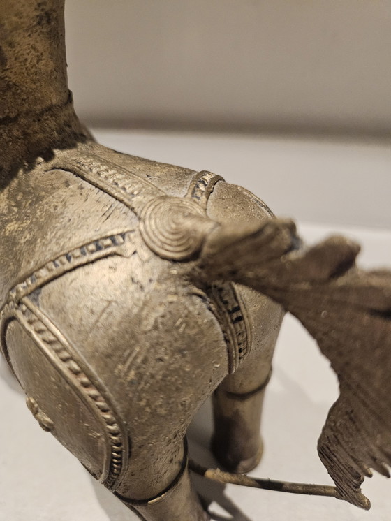 Image 1 of Bastar tribale kunst Dhorka messing paard en ruiter