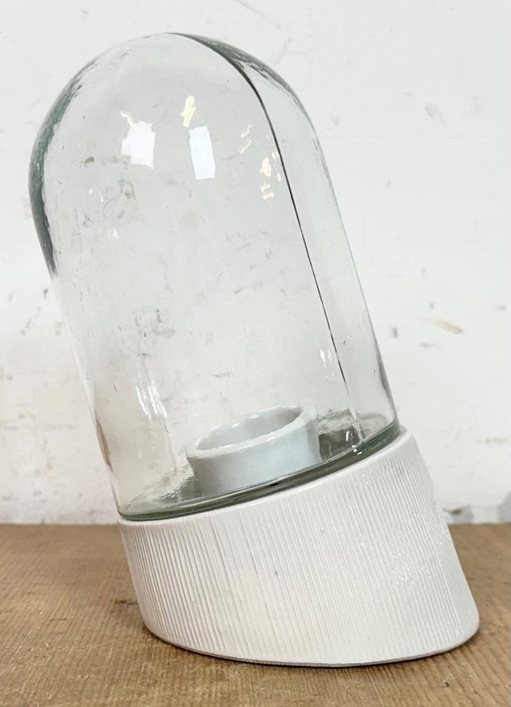 Image 1 of Vintage witte porseleinen wandlamp, jaren 70