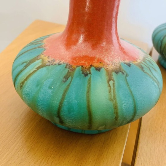 Een paar vintage West-Duitse vazen – Ceramic (photo 4 of 13)