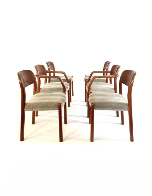 6x vintage Danish dining chair, EMC Møbler '80