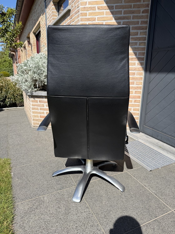 Image 1 of Sillón de relajación Jori Brainbuilder, cuero negro, Medi, Mono-Move. ¡Como nuevo!