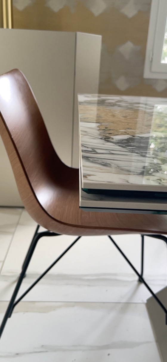 Image 1 of Ausziehbarer italienischer Designertisch + 8 Kartell-Stühle (Philippe Starck)
