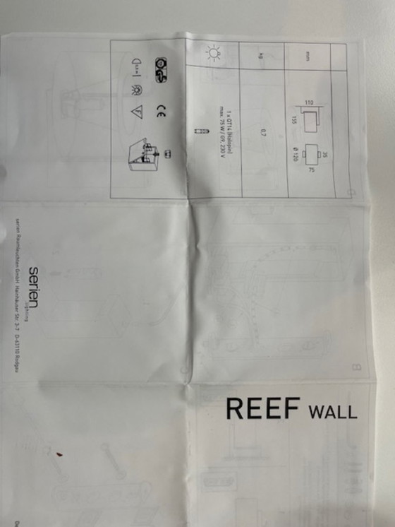 Image 1 of Serie, Wandleuchte REEF Wall