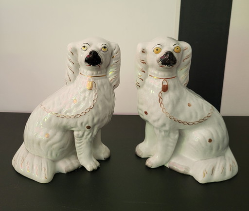 Two English Ceramic Staffordshire Dogs