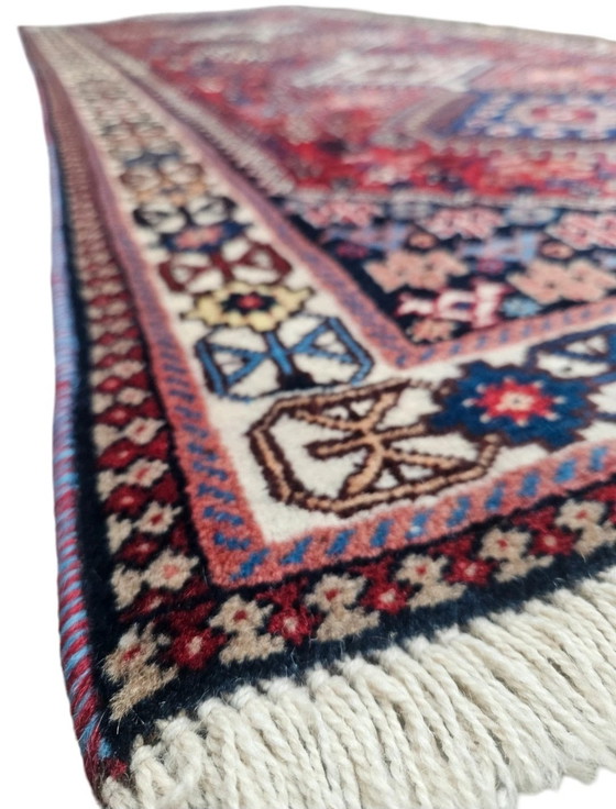 Image 1 of Hand-knotted Persian wool Yalameh rug runner Mint 81x193cm