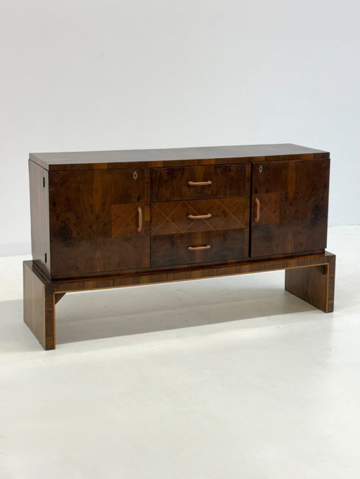 Italian walnut Art Deco / Art Nouveau sideboard