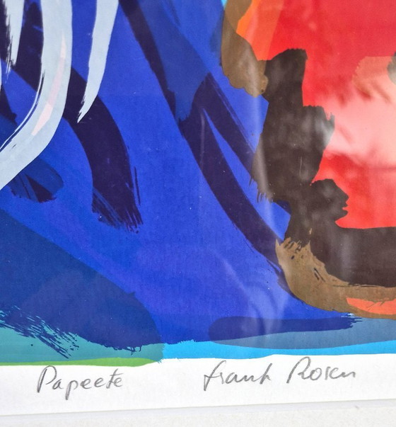 Image 1 of Ausdrucksstarker Druck des Künstlers Frank Rosen, „PAPEETE“, Nummer 44/60 – selbstdruckend, selten und einzigartig